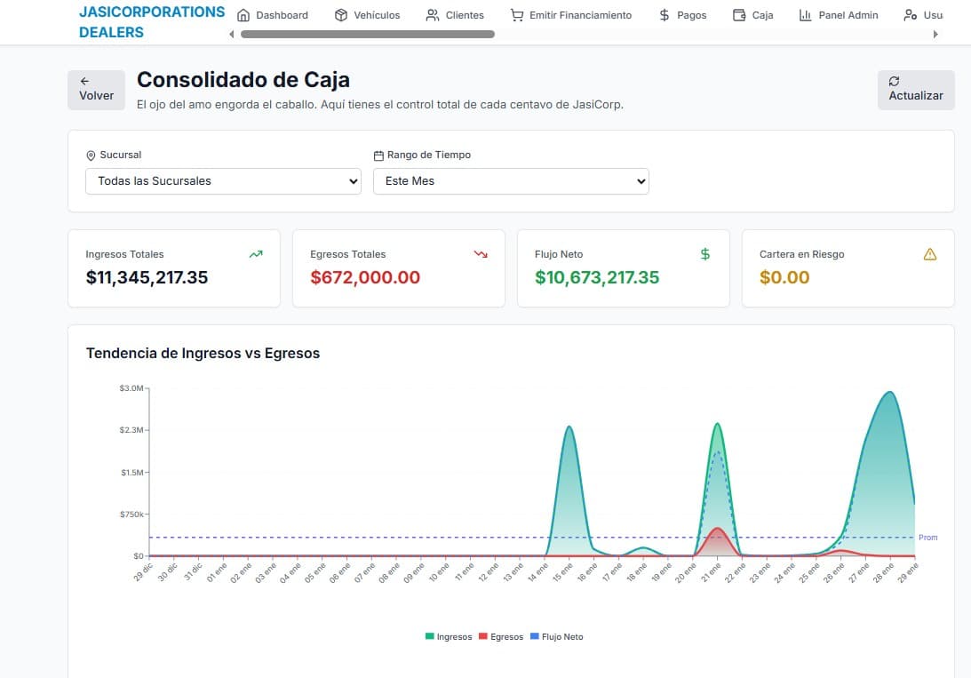 Control de capital consolidado.